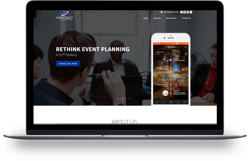 Konnect mobile app view