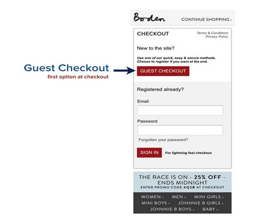 Guest Checkout