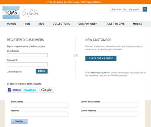 Sign-in Before Checkout